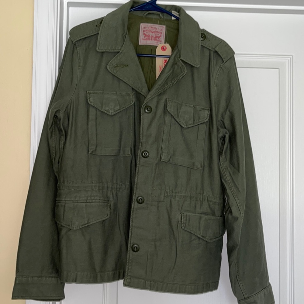 -Levi Strauss Olive Green Cargo jacket
